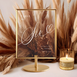 スクリプトエレガントハートのテー結婚ブル番号6 アクリルサイン