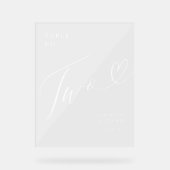 スクリプトエレガントハートの結婚テーブル番号2 アクリルサイン (正面)