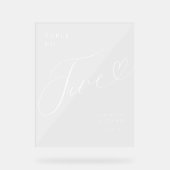 スクリプトエレガントハートの結婚テーブル番号5 アクリルサイン (正面)