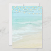 スクリプトエレガントビーチ海結婚の 招待状 (裏面)