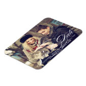 スクリプトエレガントフォトセーブザデートマグネット マグネット (左側)