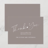 スクリプトエレガントブライダルシャワートープ サンキューカード (正面/裏面)