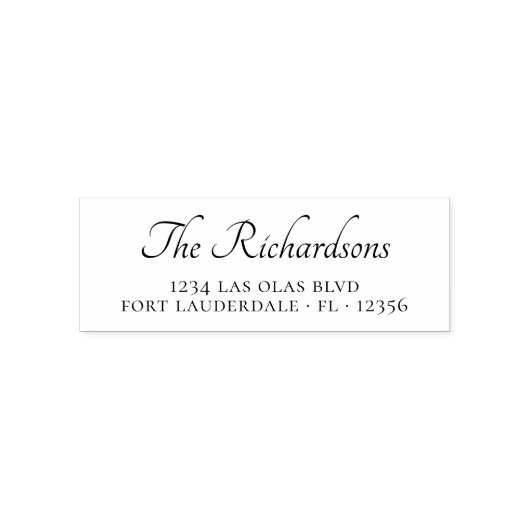 スクリプトエレガントブライダルシャワー差出人住所 セルフインキングスタンプ (デザイン)