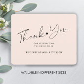 スクリプトエレガントブライダルシャワー赤面ピンク サンキューカード