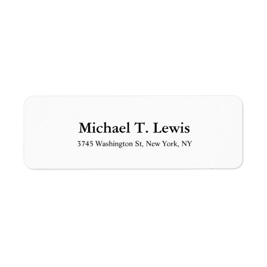 スクリプトエレガントプレーン白黒読み取り可能はっきりした文字 ラベル (正面)