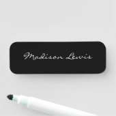 スクリプトエレガントプレーン黒名書道 名札 (インサイチュ)