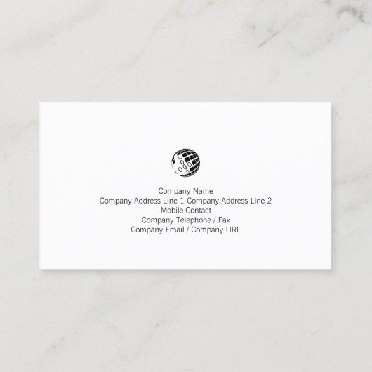 スクリプトエレガントプロフェッショナル名刺 名刺 (裏面)