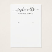 スクリプトエレガントホワイトイヤリング表示ホルダー (正面)