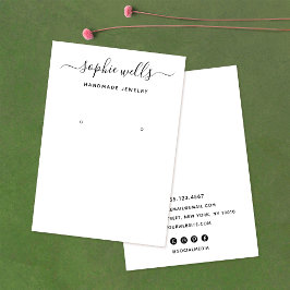 スクリプトエレガントホワイトイヤリング表示ホルダー