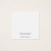 スクリプトエレガントホワイトスタッドイヤリング表示カード (裏面)