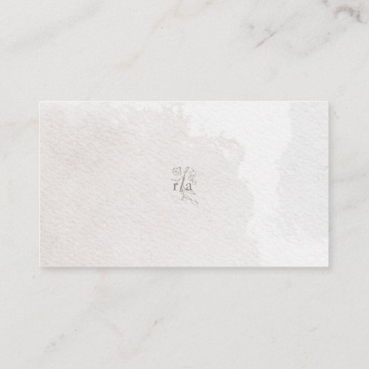 スクリプトエレガントボタニ結婚カル詳細QRコード エンクロージャーカード (裏面)