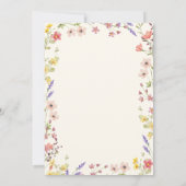 スクリプトエレガントボホワイルドフラワーガール赤ちゃんシャワー 招待状 (裏面)