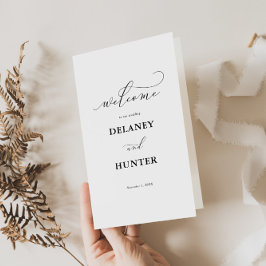 スクリプトエレガントミニマル紙プログラムブックレット チラシ