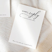 スクリプトエレガントミニマル編集可能な返信RSVPカード エンクロージャーカード