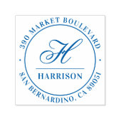 スクリプトエレガントモノグラムファミリ名差出人住所 セルフインキングスタンプ (デザイン)