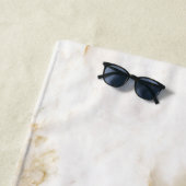 スクリプトエレガントモノグラム大理石 ビーチタオル (インサイチュ)