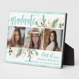 スクリプトエレガントユーカリプタス緑のグラデーション3写真 フォトプラーク