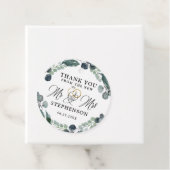 スクリプトエレガントユーカリ結婚の感謝 フェイバータグ (インサイチュ)