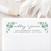 スクリプトエレガントユーカリ結婚ス差出人住所L ラベル (インサイチュ)