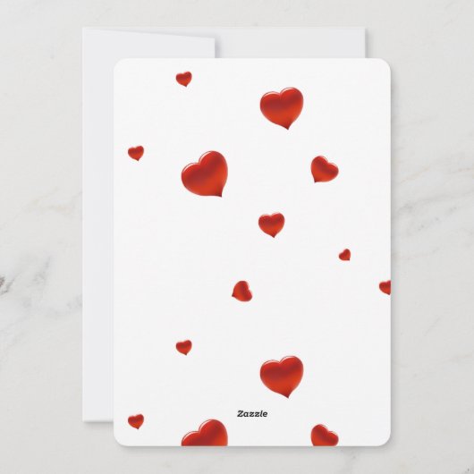 スクリプトエレガントラブハートバレンタインデーの写真 シーズンカード (裏面)