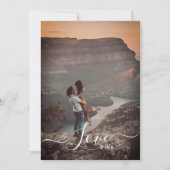 スクリプトエレガントラブフォトホリデーカード シーズンカード (正面)