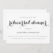 スクリプトエレガントリハーサルの夕食招待状 招待状 (正面/裏面)