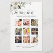 スクリプトエレガント冬のフローラブライダルシャワーゲーム (正面)