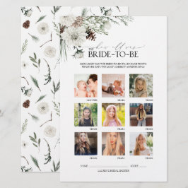 スクリプトエレガント冬のフローラブライダルシャワーゲーム