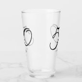 スクリプトエレガント名の日付50誕生日 タンブラーグラス (左)