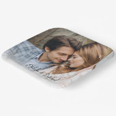 スクリプトエレガント名フォトオーバーレイ結婚の名前 ペーパープレート (傾斜あり)