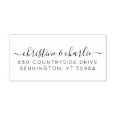 スクリプトエレガント名前をカスタムする差出人住所 ラバースタンプ (インプリント)