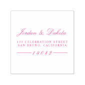 スクリプトエレガント名前をカスタムする結婚の差出人住所 セルフインキングスタンプ (デザイン)