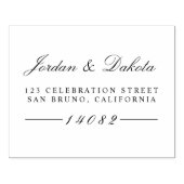 スクリプトエレガント名前をカスタムする結婚の差出人住所 ラバースタンプ (インプリント)