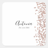 スクリプトエレガント名誕生日 スクエアシール (正面)