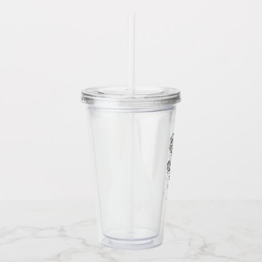 スクリプトエレガント名6月誕生月花バラ アクリルタンブラー (右)