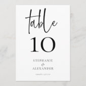 スクリプトエレガント名Date任意の色テーブル番号 招待状 (正面)