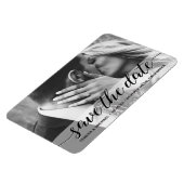 スクリプトエレガント婚約フォトカスタム マグネット (左側)