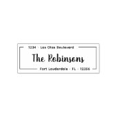 スクリプトエレガント引っ越し祝いパーティー差出人住所 セルフインキングスタンプ (デザイン)