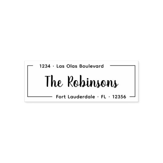 スクリプトエレガント引っ越し祝いパーティー差出人住所 セルフインキングスタンプ (デザイン)