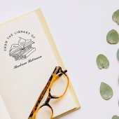 スクリプトエレガント手書きラカスタムイブラリーブック ラバースタンプ