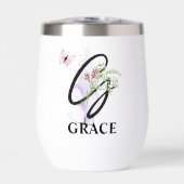 スクリプトエレガント文字Gモノグラム名パーソナライズされた付け (正面)