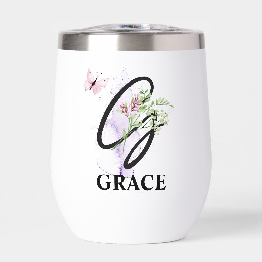 スクリプトエレガント文字Gモノグラム名パーソナライズされた付け (正面)