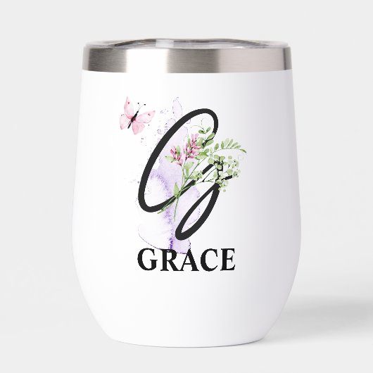 スクリプトエレガント文字Gモノグラム名パーソナライズされた付け (背面)