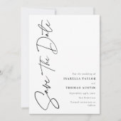 スクリプトエレガント白黒日付の保存 セーブザデート (正面)