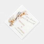 スクリプトエレガント秋秋花結婚の数 スタンダードランチョンナプキン (角)