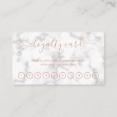 スクリプトエレガント美しいサロンバラ金ゴールド大理石 ロイヤリティカード (正面)