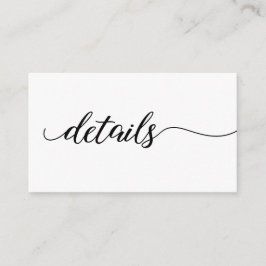 スクリプトエレガント詳細の結婚WebサイトのQRコード エンクロージャーカード