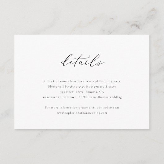 スクリプトエレガント詳細エンクロージャカード エンクロージャーカード (正面)