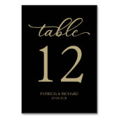 スクリプトエレガント金ゴールドブ結婚ラックのテーブル番号 テーブルナンバー (正面)