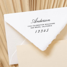 スクリプトエレガント |カスタムモダン差出人住所